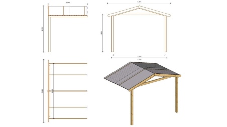 Gartenhaus, Gerätehaus – 3x3 m mit Anbau 3x2.76 m - 15 m² – Imprägniert
