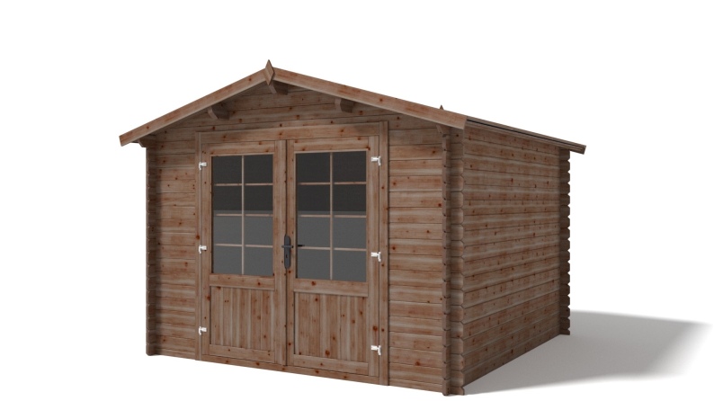 Gartenhaus, Gerätehaus 9m2 - 3x3m - 28mm - Imprägniert