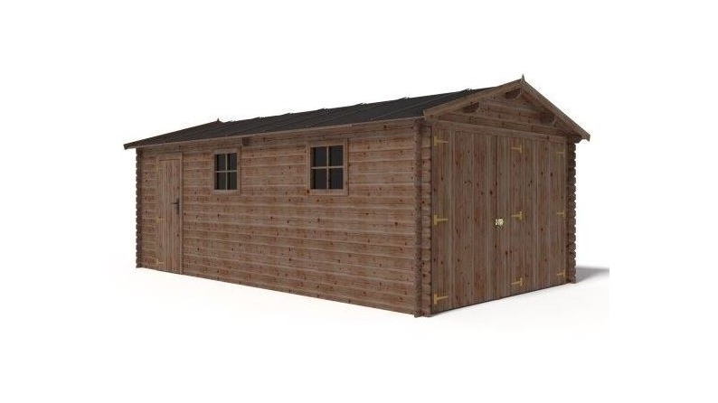 Autogarage aus Holz - 21m2 - 3.5x6m - 28mm - Imprägniert