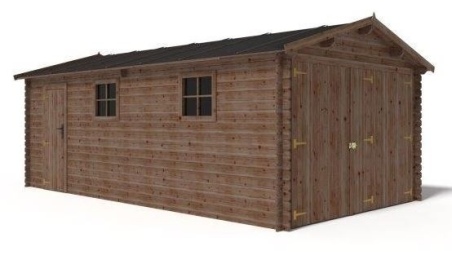 Autogarage aus Holz - 21m2 - 3.5x6m - 28mm - Imprägniert