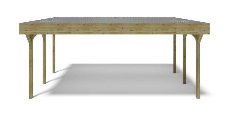 Carport Garagendach 6.06x5.03 m - 30 m2 - PVC-Abdeckung 