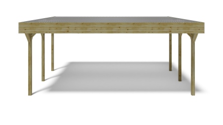 Carport Garagendach 6.06x5.03 m - 30 m2 - PVC-Abdeckung 