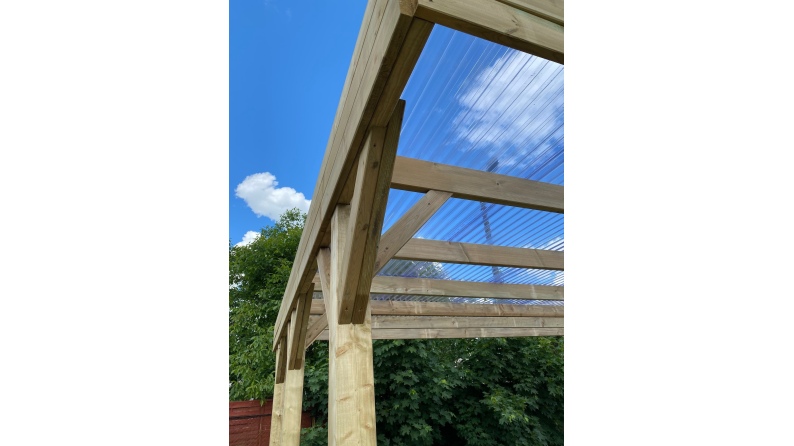 Carport Garagendach 6.06x5.03 m - 30 m2 - PVC-Abdeckung 