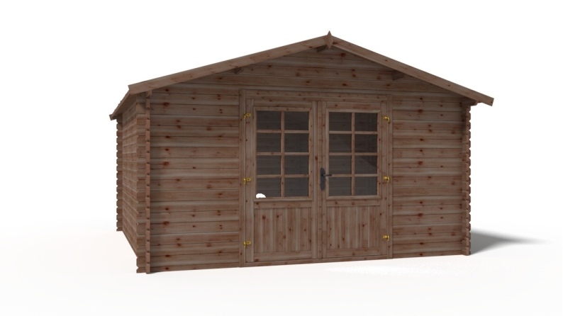 Gartenhaus, Gerätehaus 15.2m2 - 3.9x3.9m - 34mm - Imprägniert