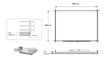 Gartenhaus, Gerätehaus 25m2 - 5x5m - 40mm