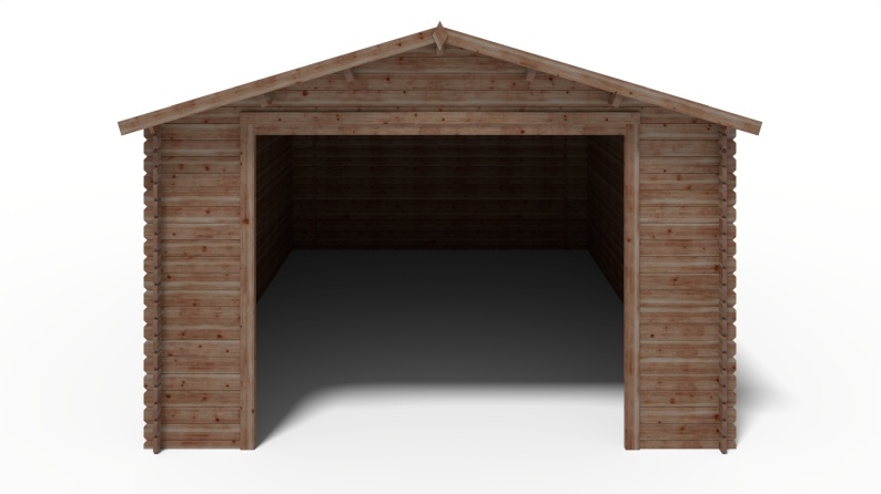Autogarage aus Holz - 24m2 - 4x6m - 28mm - Imprägniert