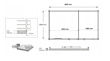 Gartenhaus, Gerätehaus 15m2 - 5x3m - 28mm