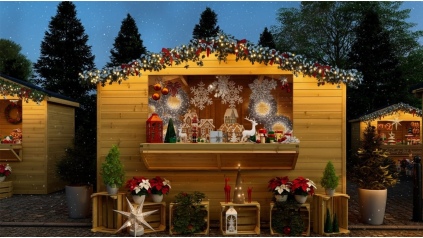 Kiosk-Handelshaus 9.42m2 - 3.11x3.03m - 19mm