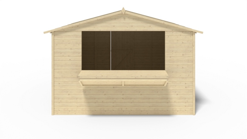 Kiosk-Handelshaus 9.42m2 - 3.11x3.03m - 19mm