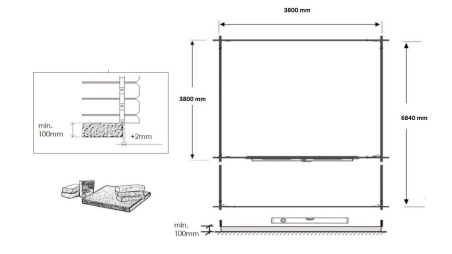 Gartenhaus, Gerätehaus – 4x4 m mit Anbau 4x3.72 m - 28 m²