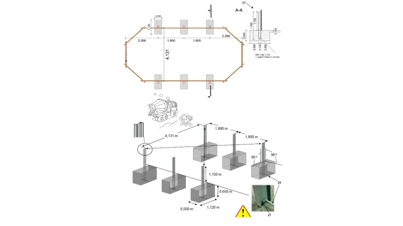 Holzpool 8.57x4.57 - H.1.31 m - mit Filtration und Schrank für Zubehör