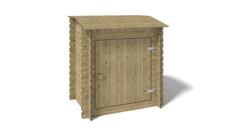 Holzpool 8.57x4.57 - H.1.31 m - mit Filtration und Schrank für Zubehör