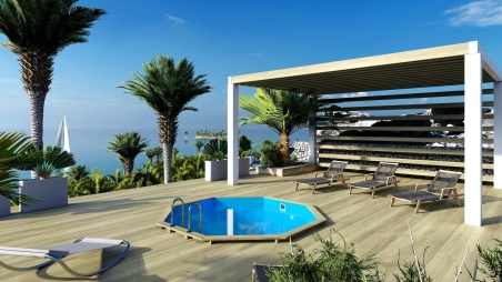 Holzpool Coral 3.25x3.25 - H.1.18 m Freistehend