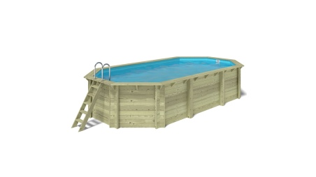 Holzpool Nemo 7.3x3.97 - H.1.45 m mit einzubetonierendem Profil
