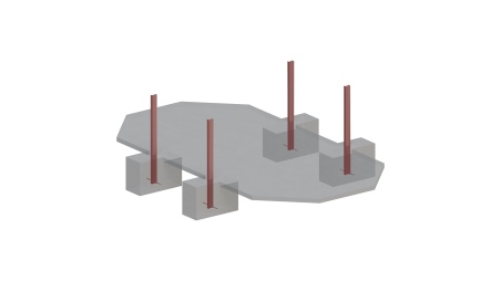 Holzpool Nemo 7.3x3.97 - H.1.45 m mit einzubetonierendem Profil