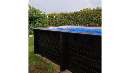 Holzpool Aqua 4.65x2.85 - H.1.24 m mit einzubetonierendem Profil
