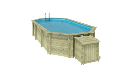Holzpool Aqua 4.65x2.85 - H.1.24 m mit einzubetonierendem Profil