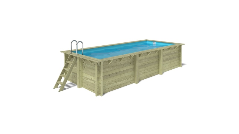 Holzpool Aqua 6.1x2.85 - H.1.31 m mit einzubetonierendem Profil