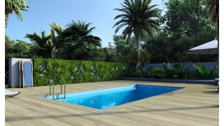 Holzpool Aqua 7x3.75 - H.1.45 m mit einzubetonierendem Profil