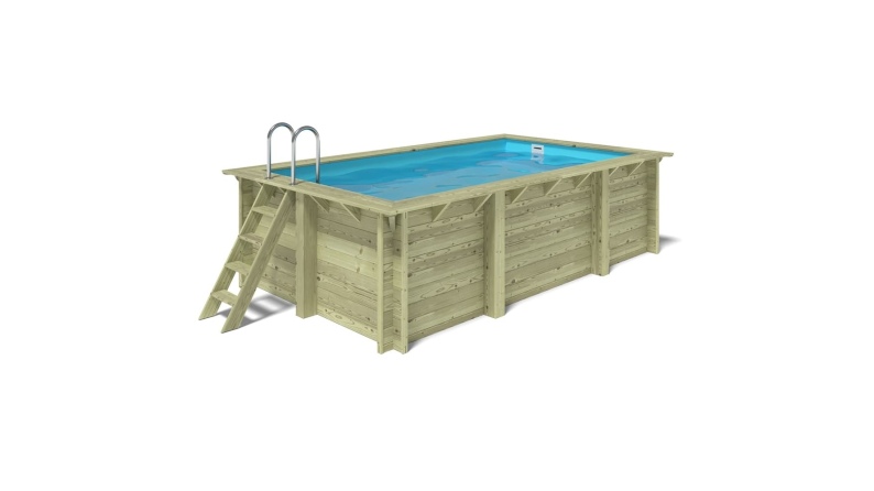 Holzpool Aqua 4.65x2.85 - H.1.24 m auf Rahmen ohne Betonierung