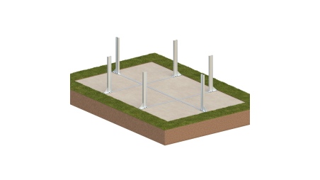 Holzpool Aqua 4.65x2.85 - H.1.24 m auf Rahmen ohne Betonierung