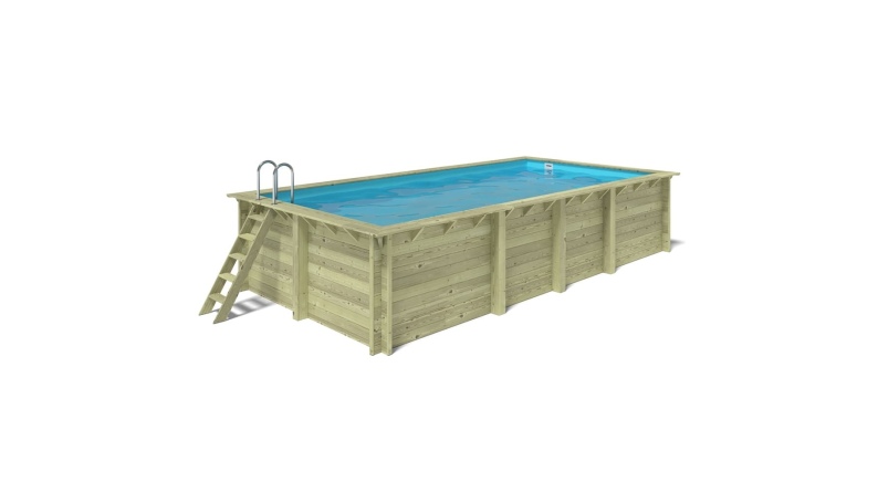 Holzpool Aqua 7x3.75 - H.1.45 m auf Rahmen ohne Betonierung
