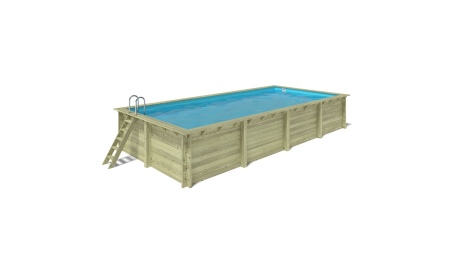 Holzpool Aqua 8.5x4.35 - H.1.45 m auf Rahmen ohne Betonierung