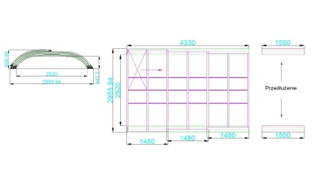 Poolüberdachungen Horizon - 4.33x2.52 m - Massives Polycarbonat 3 mm - für pool BAS7302. BAS7303