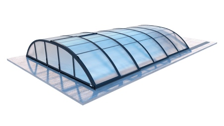 Poolüberdachungen Horizon - 4.33x2.52 m - 8 mm Hohlkammer-Polycarbonat - für pool BAS7302. BAS7303