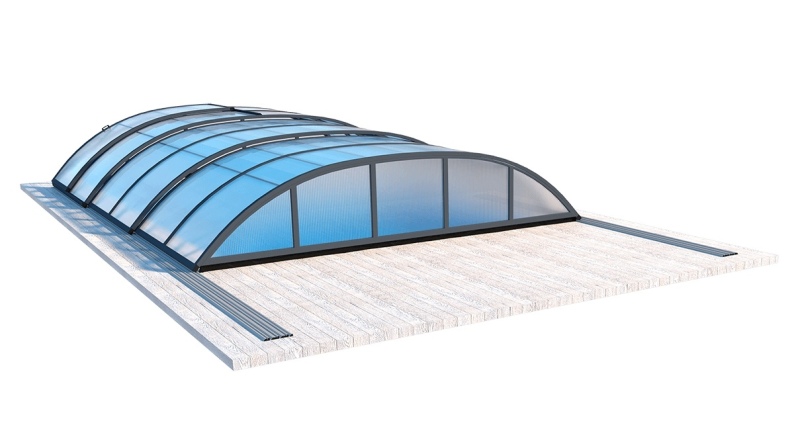 Poolüberdachungen Horizon - 4.33x2.52 m - 8 mm Hohlkammer-Polycarbonat - für pool BAS7302. BAS7303