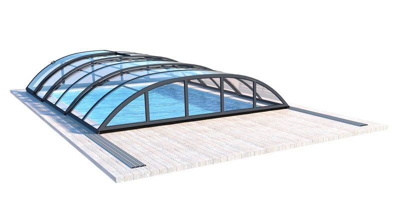 Poolüberdachungen Horizon - 4.64x2.52 m - Massives Polycarbonat 3 mm - für pool BAS7304