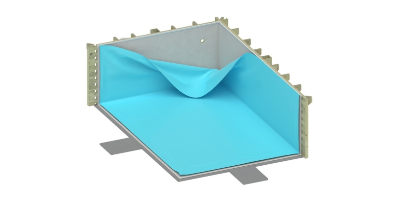 Liner 75/100 PVC, Farbe blau, für Pool BAS7305