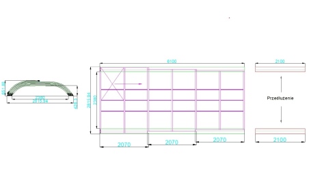 Poolüberdachungen Horizon - 6.1x2.38 m - 8 mm Hohlkammer-Polycarbonat - für pool BAS7306