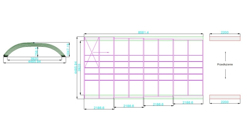 Poolüberdachungen Horizon - 8.58x3.92 m - Massives Polycarbonat 3 mm - für pool BAS7309
