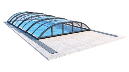Poolüberdachungen Horizon - 8.58x3.92 m - Massives Polycarbonat 3 mm - für pool BAS7309