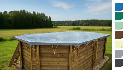 Winterabdeckung  8.66 x 4.51 m für Pool BAS7309