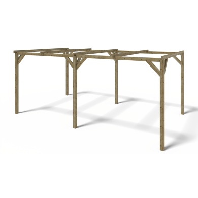 Carport Garagendach 3x5.1 m - 15.3 m2