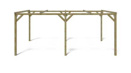 Carport Garagendach 3x5.1 m - 15.3 m2