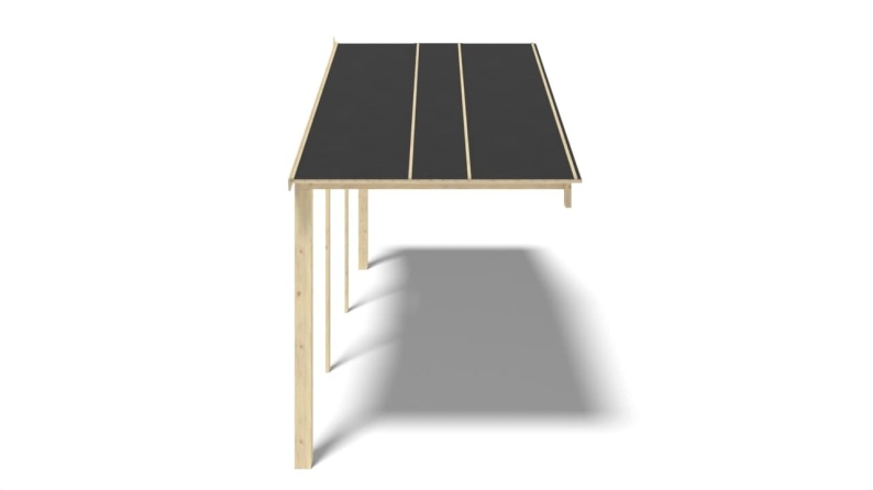 Überdachung für Veranden, Terrassen und Gartenhäuschen - 6x2m