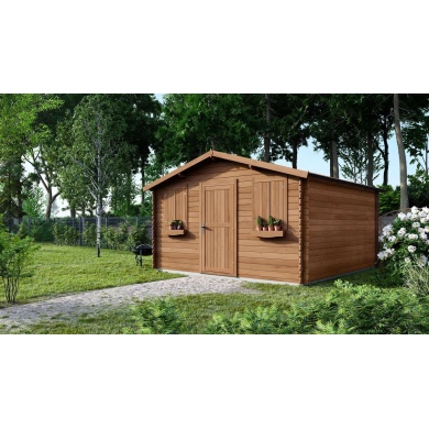 Gartenhaus, Gerätehaus 16m2 - 4x4m - 28mm - Imprägniert