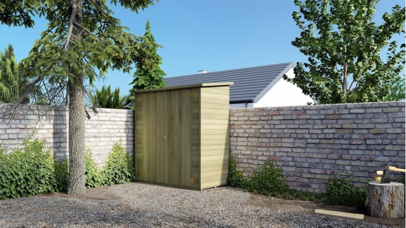 Geräteschrank 1.66x0.82m H.1.86 - mit Boden und Rückwand