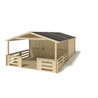 Gartenhaus, Gerätehaus – 4x3 m mit Anbau 4x2.76 m - 20 m²