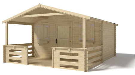 Gartenhaus, Gerätehaus – 4x3 m mit Anbau 4x2.76 m - 24 m²