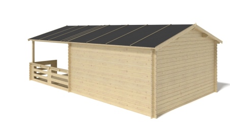 Gartenhaus, Gerätehaus – 4x3 m mit Anbau 4x2.76 m - 24 m²