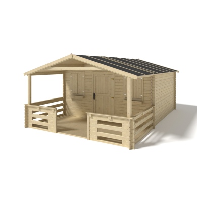 Gartenhaus, Gerätehaus – 4x4 m mit Anbau 4x3.76 m - 24 m²