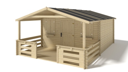 Gartenhaus, Gerätehaus – 4x4 m mit Anbau 4x3.76 m - 24 m²