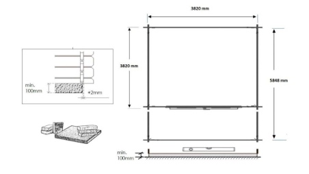 Gartenhaus, Gerätehaus – 4x4 m mit Anbau 4x3.76 m - 24 m²