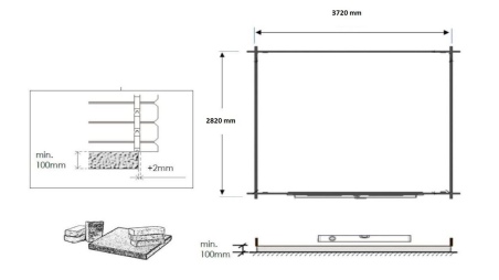 Gartenhaus, Gerätehaus 11.7m2 - 3.9x3m - 34mm