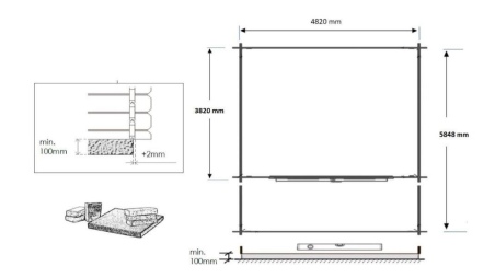 Gartenhaus, Gerätehaus – 5x4 m mit Anbau 5x3.76 m - 30 m² – Imprägniert