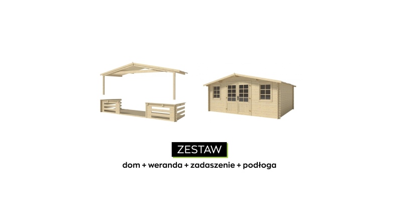 Gartenhaus, Gerätehaus – 5x4 m mit Anbau 5x3.76 m - 30 m²